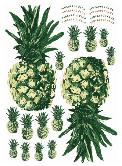 See You at Six Download - combinatiepakket - Ananas voor sleutelhanger, tas en kleding