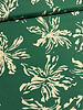 green subtle floral print - cotton poplin
