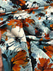 roest ijsblauwe bloemen - viscose
