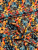salmon-colored flowers on black - viscose
