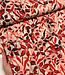 light & lush red spring print - viscose twill