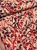 light & lush red spring print - viscose twill