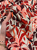 light & lush red spring print - viscose twill