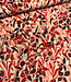light & lush red spring print - viscose twill