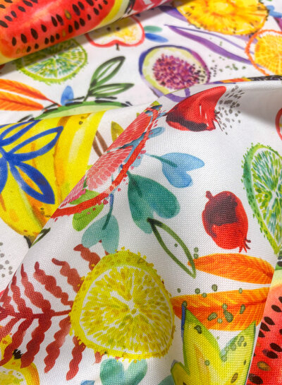 Swafing colorful fruits - water-repellent canvas