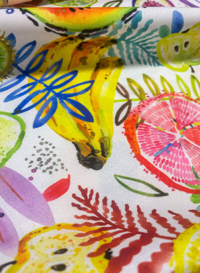 Swafing colorful fruits - water-repellent canvas
