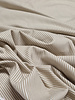 beige fine striped denim