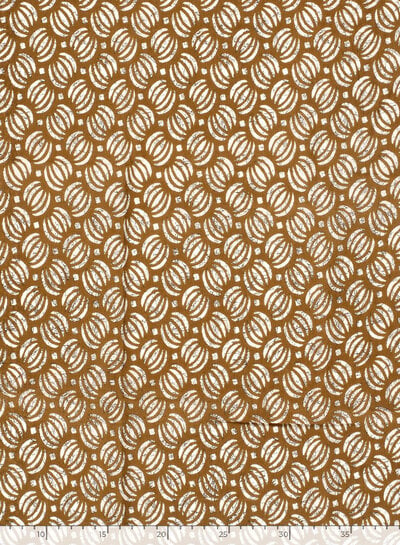 Madeline batik cotton voile - caramel cosmos