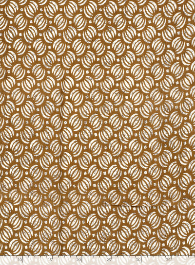 Madeline batik katoen voile - caramel cosmos
