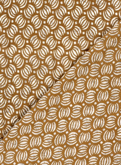 Madeline batik cotton voile - caramel cosmos