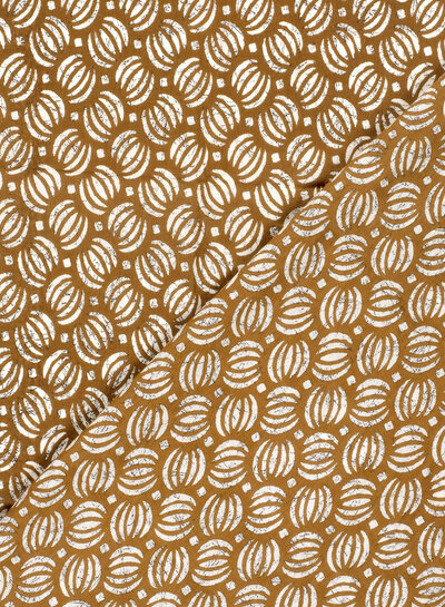 Madeline batik katoen voile - caramel cosmos