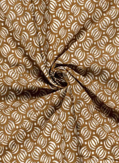 Madeline batik cotton voile - caramel cosmos