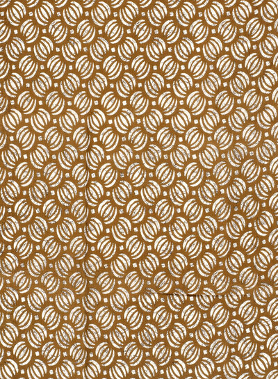 Madeline batik katoen voile - caramel cosmos