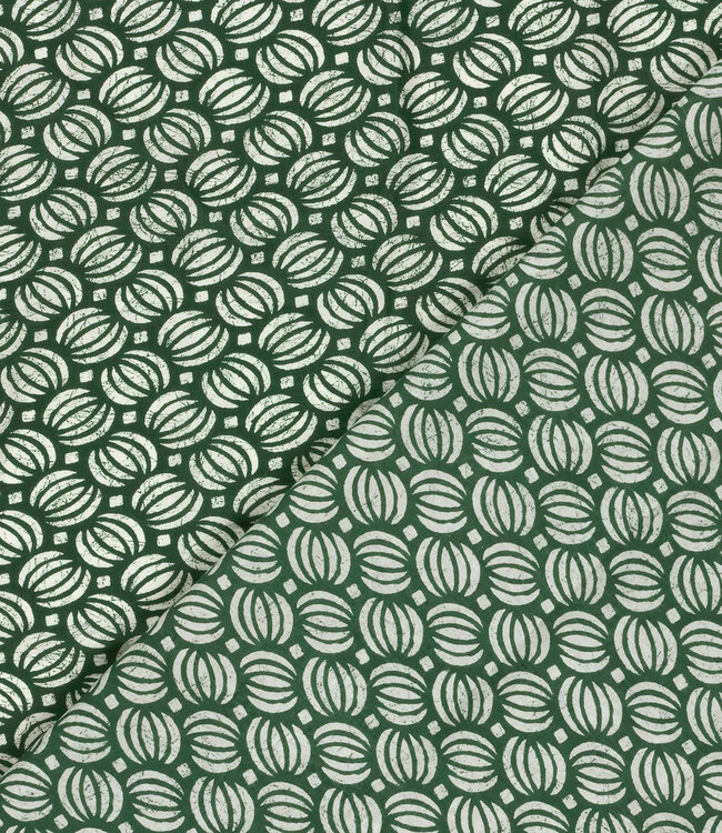 Madeline batik katoen voile - flessengroen cosmos
