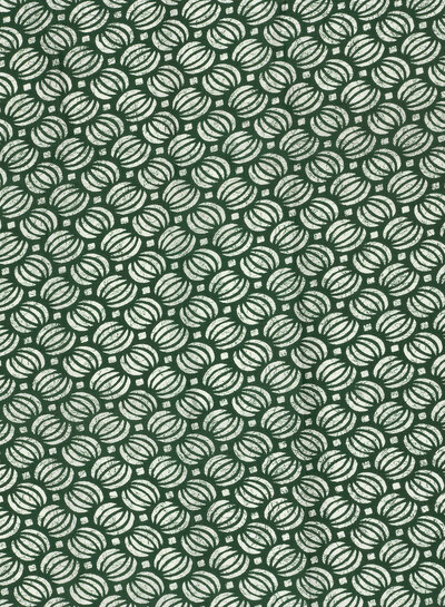Madeline batik cotton voile - bottle green cosmos