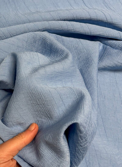 A la Ville soft crinkle rayon - blue