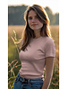 naturel - subtiel geribbelde tricot