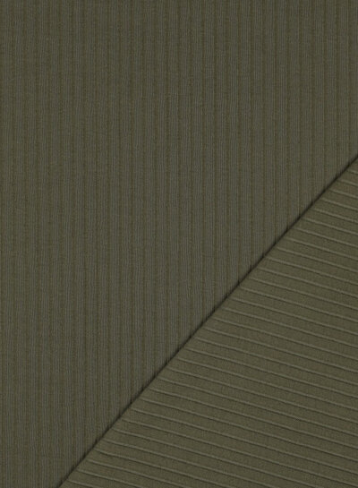 khaki - subtly ribbed knit