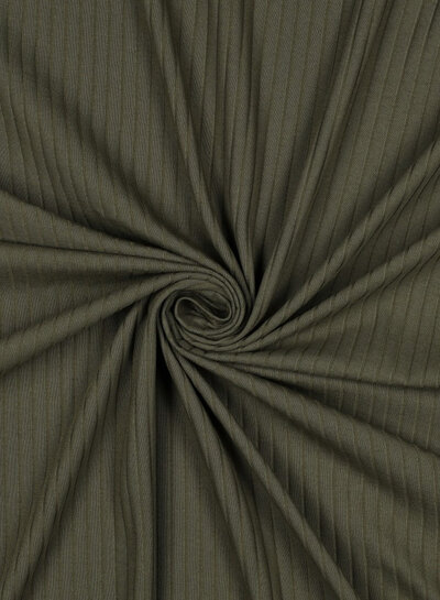 khaki - subtly ribbed knit