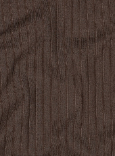 brown - subtly ribbed knit