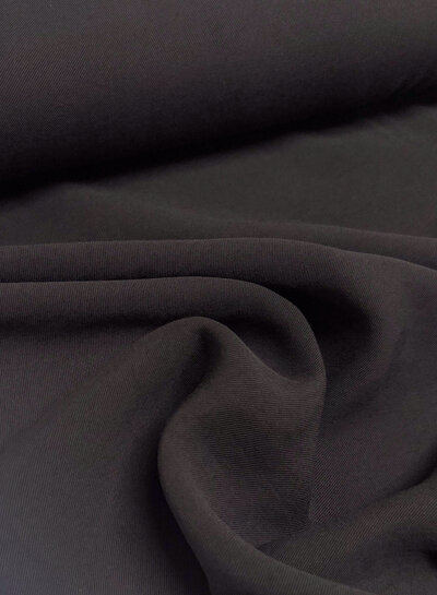 zwart - geweven viscose twill - mooie drape