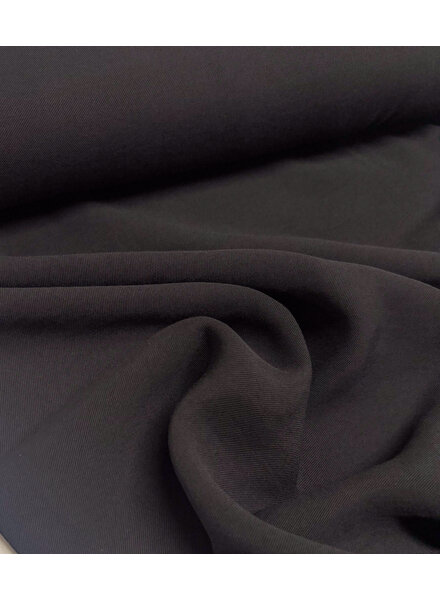 zwart - geweven viscose twill - mooie drape