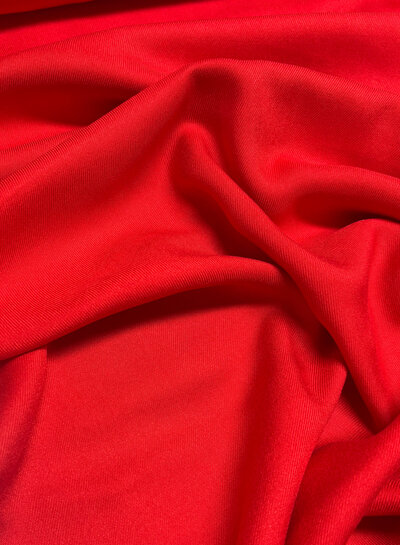 red - woven viscose twill - beautiful drape
