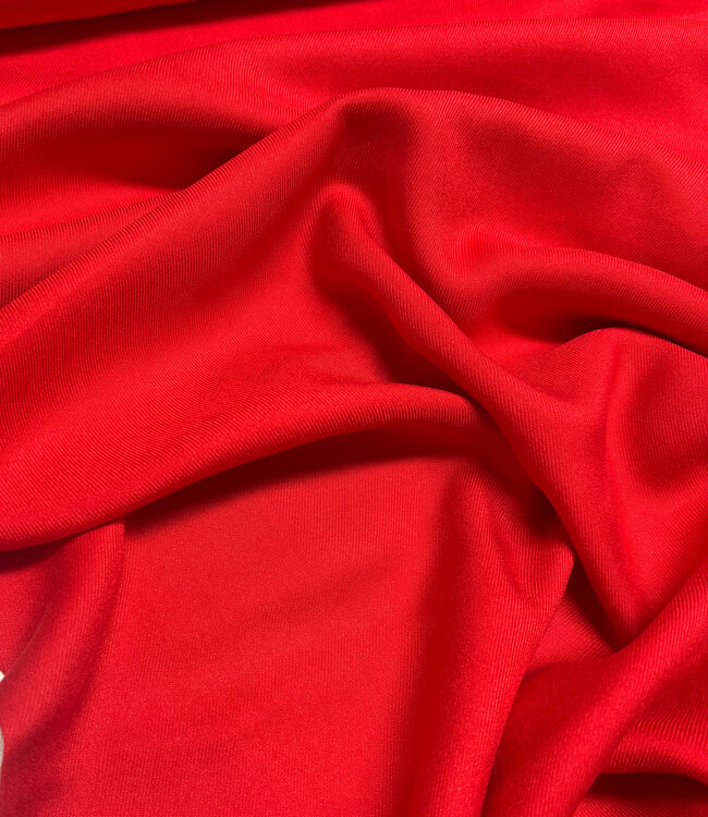 rood - geweven viscose twill - mooie drape