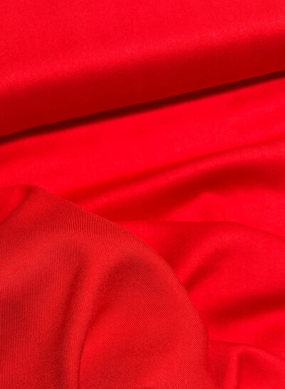 red - woven viscose twill - beautiful drape