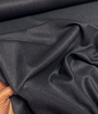 navy blue twill stripes - woven bamboo - recycled, very flowing fabric and wrinkle-free