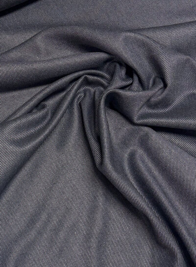 navy blue twill stripes - woven bamboo - recycled, very flowing fabric and wrinkle-free