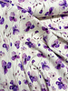 Swafing paarse bloemetjes - geribbelde tricot