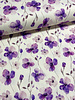 Swafing purple flowers - ribbed jersey