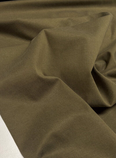 Signature sandwashed lyocell gabardine twill - licht rekbaar - khaki