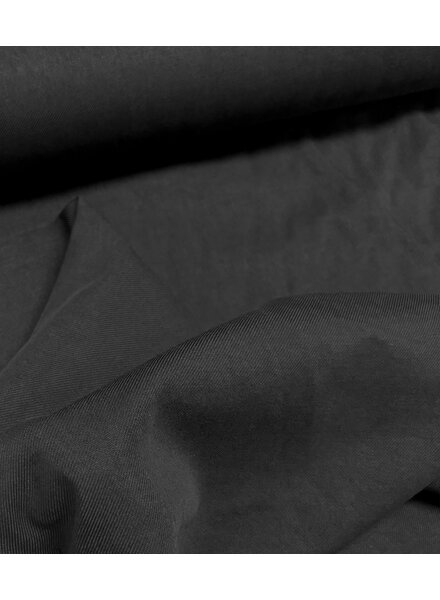 Signature sandwashed lyocell gabardine twill  - licht rekbaar - zwart