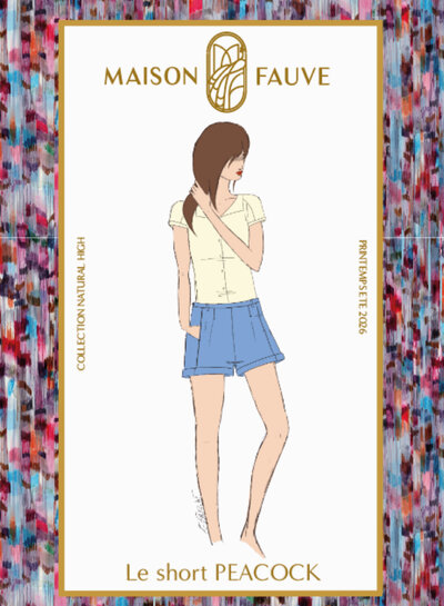 Maison Fauve Le short PEACOCK - naaipatroon - Engels en Franse instructies
