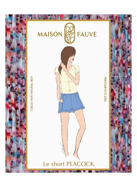 Maison Fauve The Peacock Shorts - sewing pattern - English and French instructions