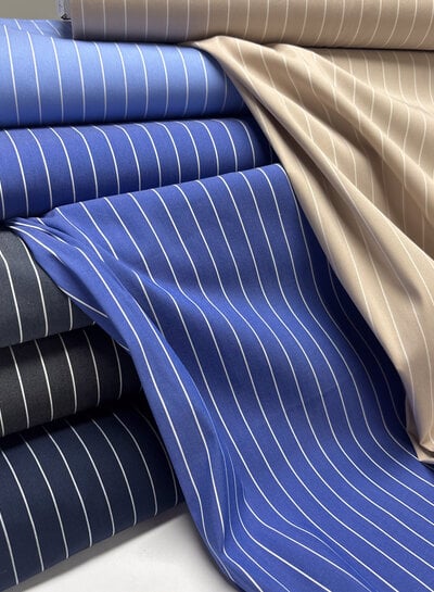 Madeline pine stripe - marine hemdenkatoen