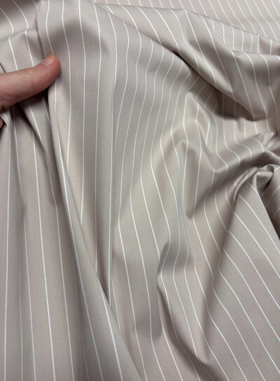 Madeline pine stripe - beige hemdenkatoen