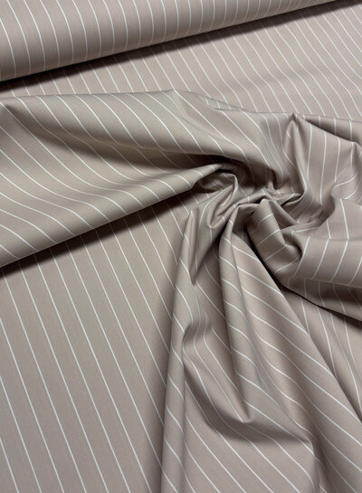 Madeline pine stripe - beige hemdenkatoen