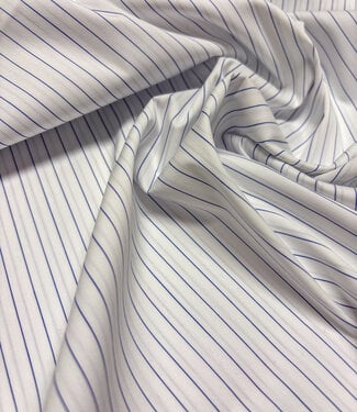 Madeline pine stripe 2 - white with dark blue stripes - shirt cotton