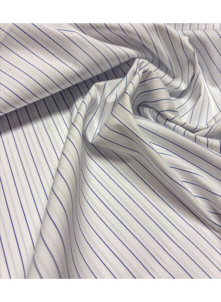 Madeline pine stripe 2 - white with dark blue stripes - shirt cotton