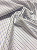 Madeline pine stripe 2 - white with dark blue stripes - shirt cotton