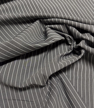 Madeline pine stripe 2 - anthracite with white stripes - shirt cotton