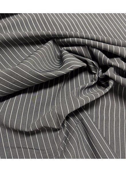 Madeline pine stripe 2 - antraciet met witte strepen - hemdenkatoen