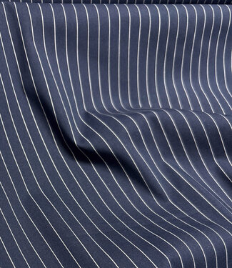 Madeline pine stripe 2 - navy with white stripes - shirt cotton