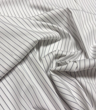 Madeline pine stripe 2 - wit hemdenkatoen