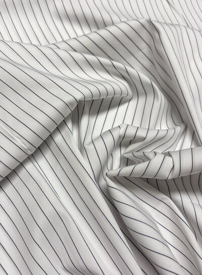 Madeline pine stripe 2 - wit hemdenkatoen