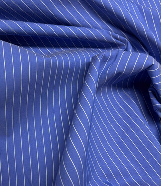 Madeline pine stripe 2 - blauw hemdenkatoen