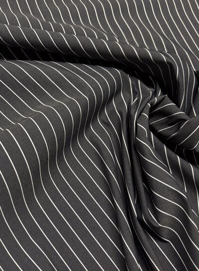 Madeline pine stripe - antraciet hemdenkatoen
